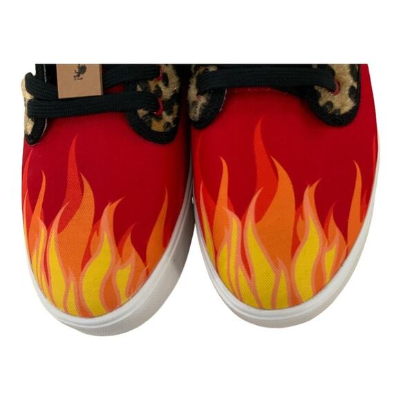 Vlado Spectro 3 Limited Edition Flames Mens Shoes Size 7.5 Leopard Print Red - Picture 8 of 14
